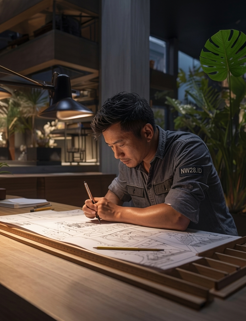jasa arsitek bandung — proses perancangan desain rumah oleh arsitek NW28 ID