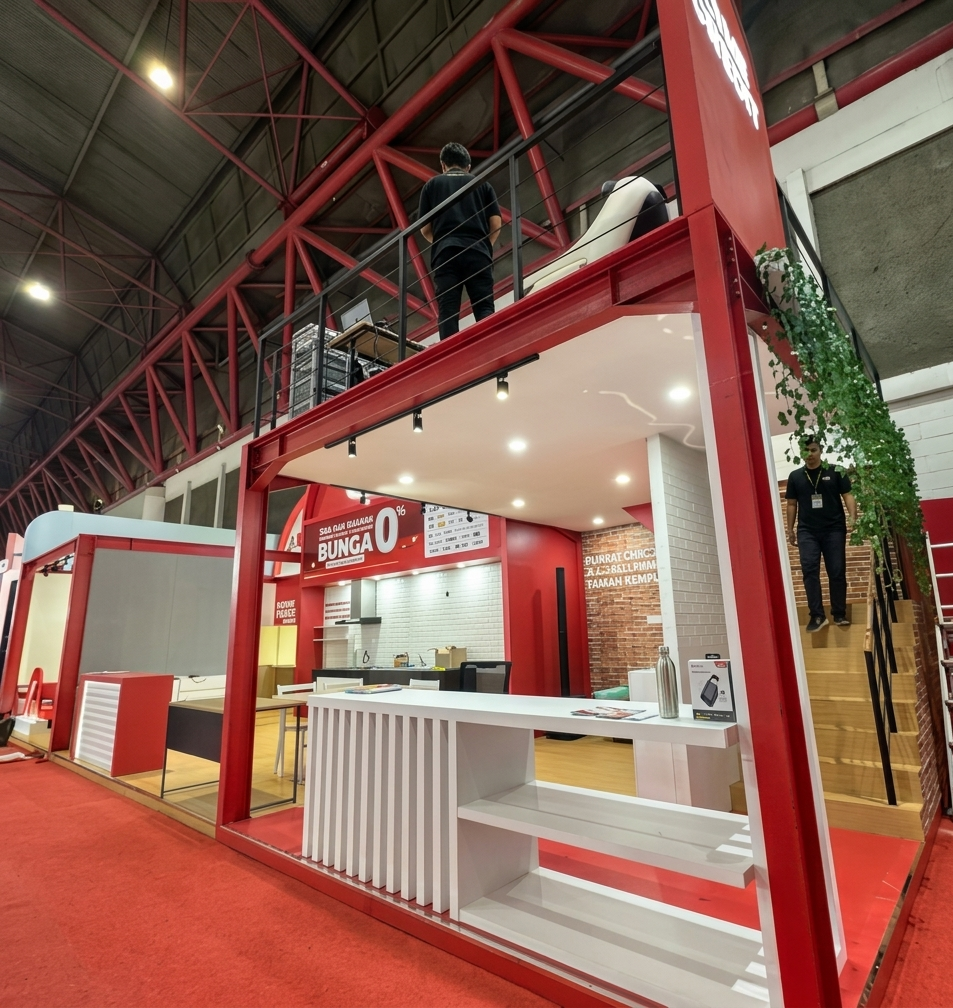 Booth pameran custom untuk exhibition di Jakarta - Kontraktor Pameran NW28 ID